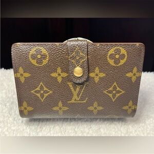 LOUIS Vuitton Vintage Kisslock Monogram Wallet 1997